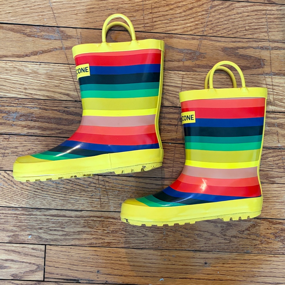 LONECONE Kids Colorful Striped Rain Boots - Picture 4 of 7